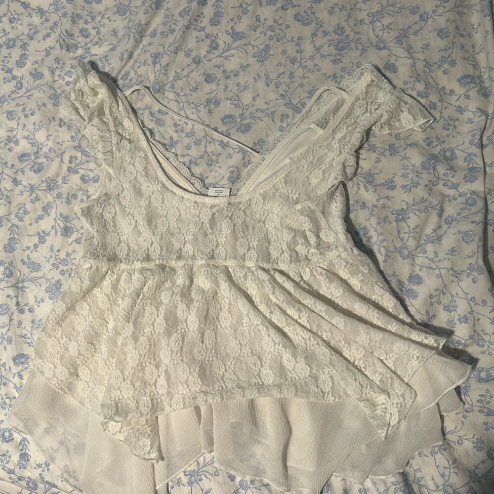 Wild Fable White Lace Blouse - Picture 3 of 3